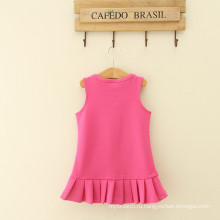 платье девушки повседневная доступны детям складчатых подол розовый птиц картина вышивка одежды